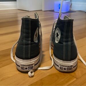 Turquoise Dark green/blue  converse platform